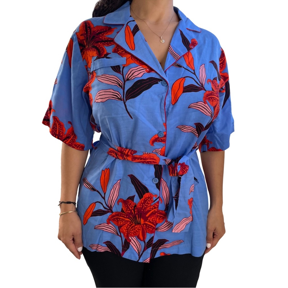 Diane Von Furstenberg DVF Women’s Kimono Top Lily Shirt Blouse Size Medium